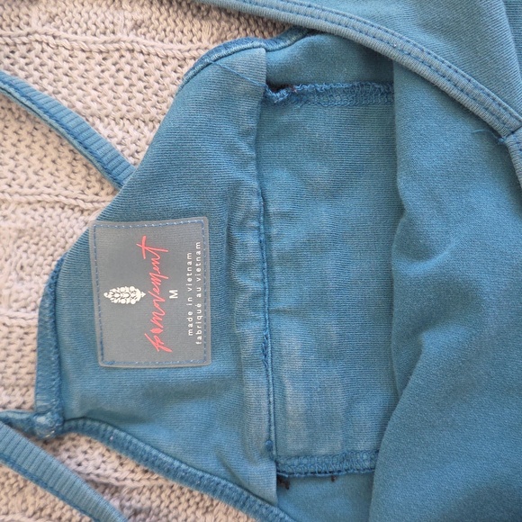 Free People Hot Shot Onesie Skyline Blue Medium - Picture 3 of 7